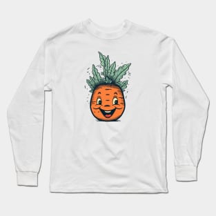 Vintage cartoon carrot Long Sleeve T-Shirt